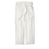 YOKE / STRIPE BELTED WIDE LEG TROUSERS