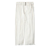 YOKE / STRIPE BELTED WIDE LEG TROUSERS
