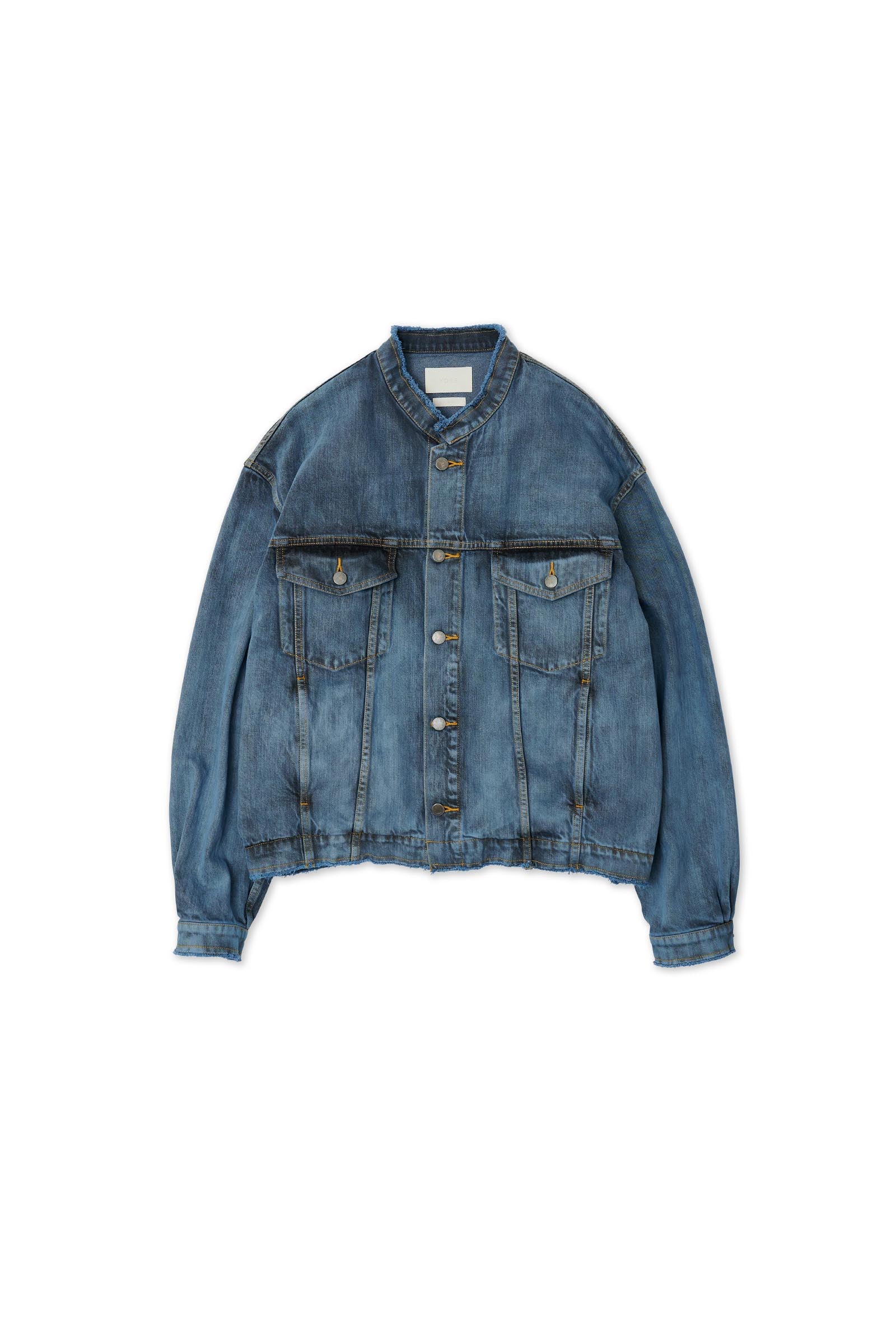 YOKE / CUT-OFF WIDE DENIM TRUCKER JACKET