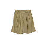 YOKE / BELTED WIDE LEG SHORTS