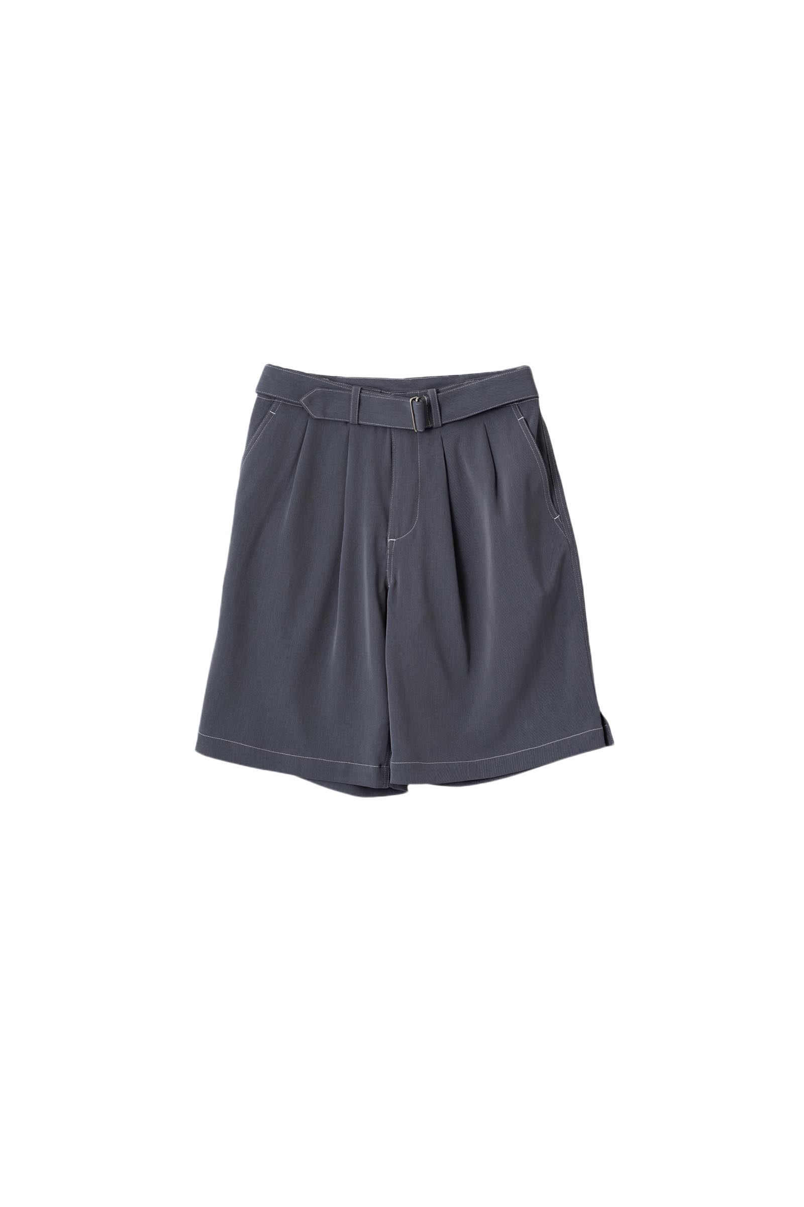 YOKE /  BELTED WIDE LEG SHORTS