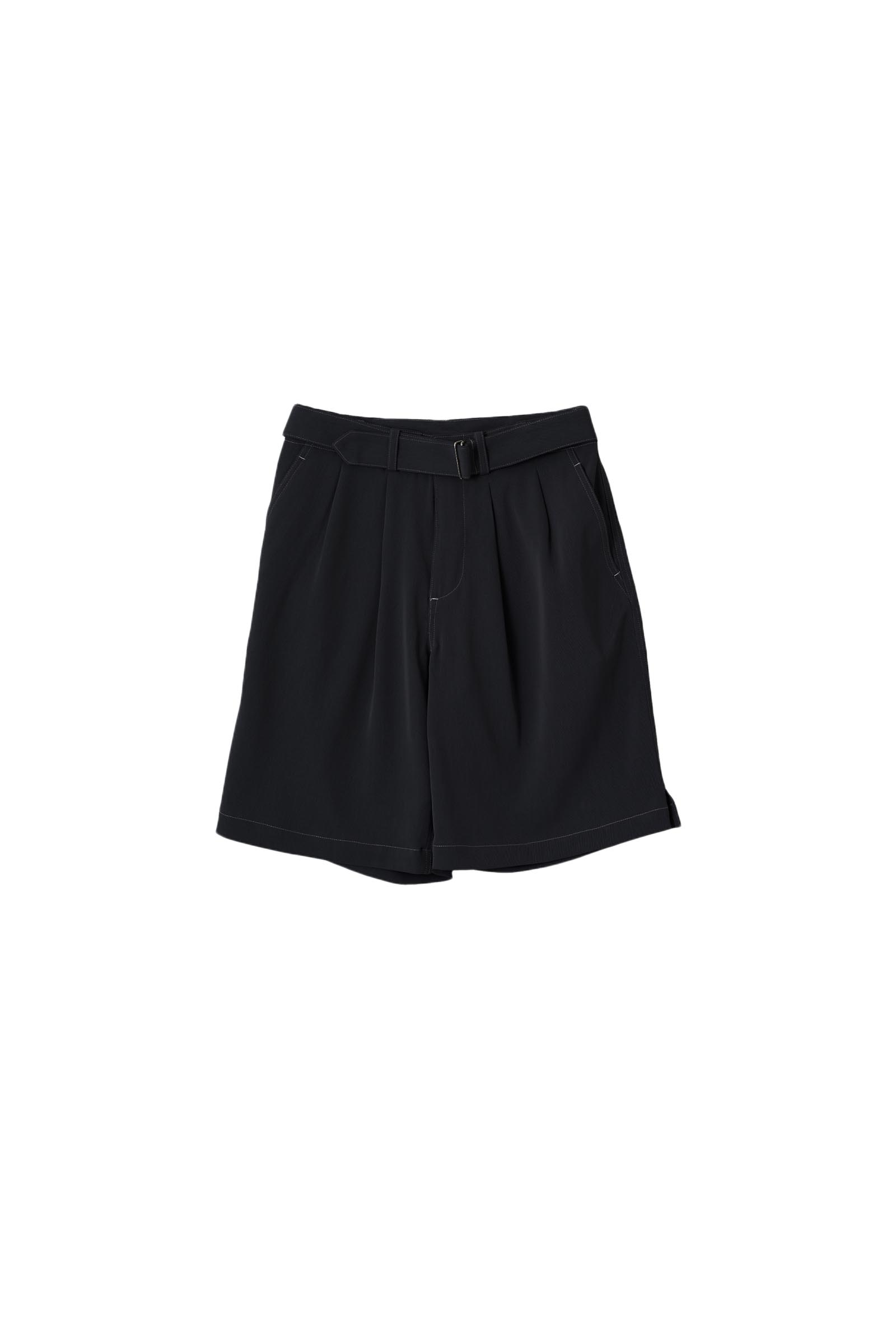 YOKE /  BELTED WIDE LEG SHORTS