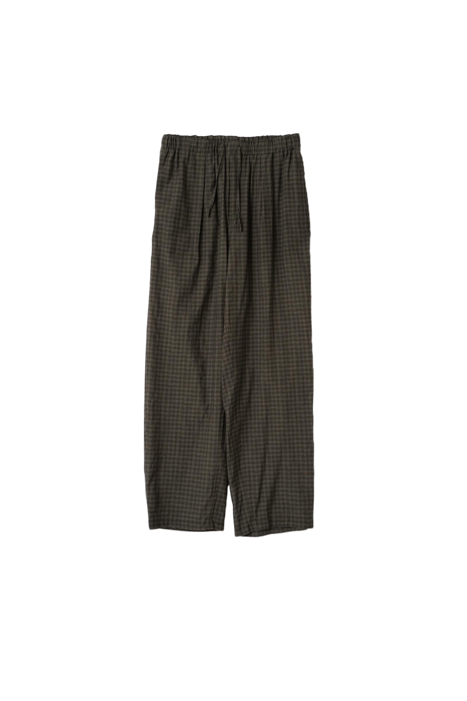 YOKE / PIXEL LOW PLAID EASY PANTS