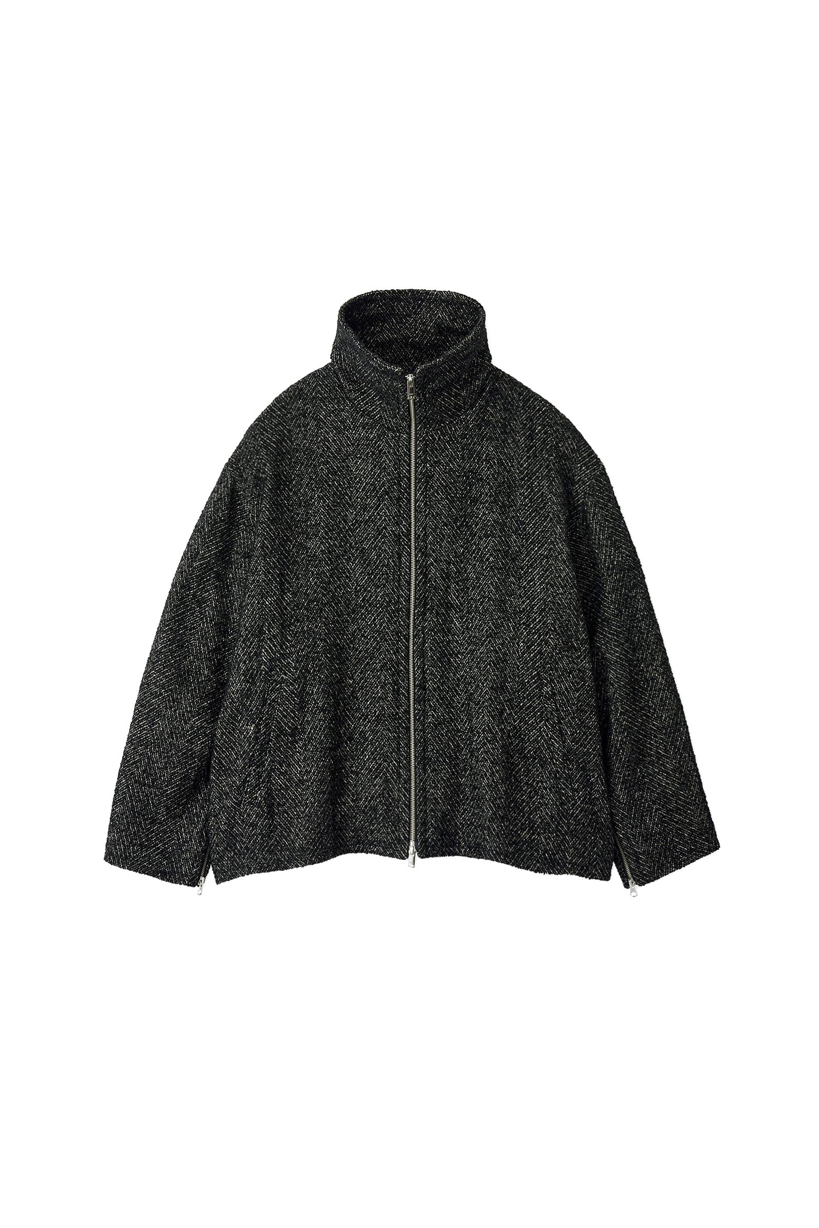 YOKE / TWEED STAND COLLAR ZIP BLOUSON – carol ONLINE STORE