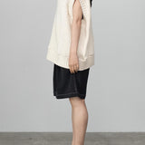 THE SUNNY / SILK COTTON KNIT VEST
