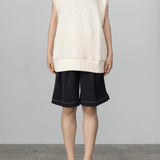 THE SUNNY / SILK COTTON KNIT VEST
