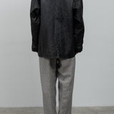 YOKE / CRACKED GOAT LEATHER CAR COAT