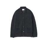 YOKE / MESH KNITTED SHIRT CARDIGAN