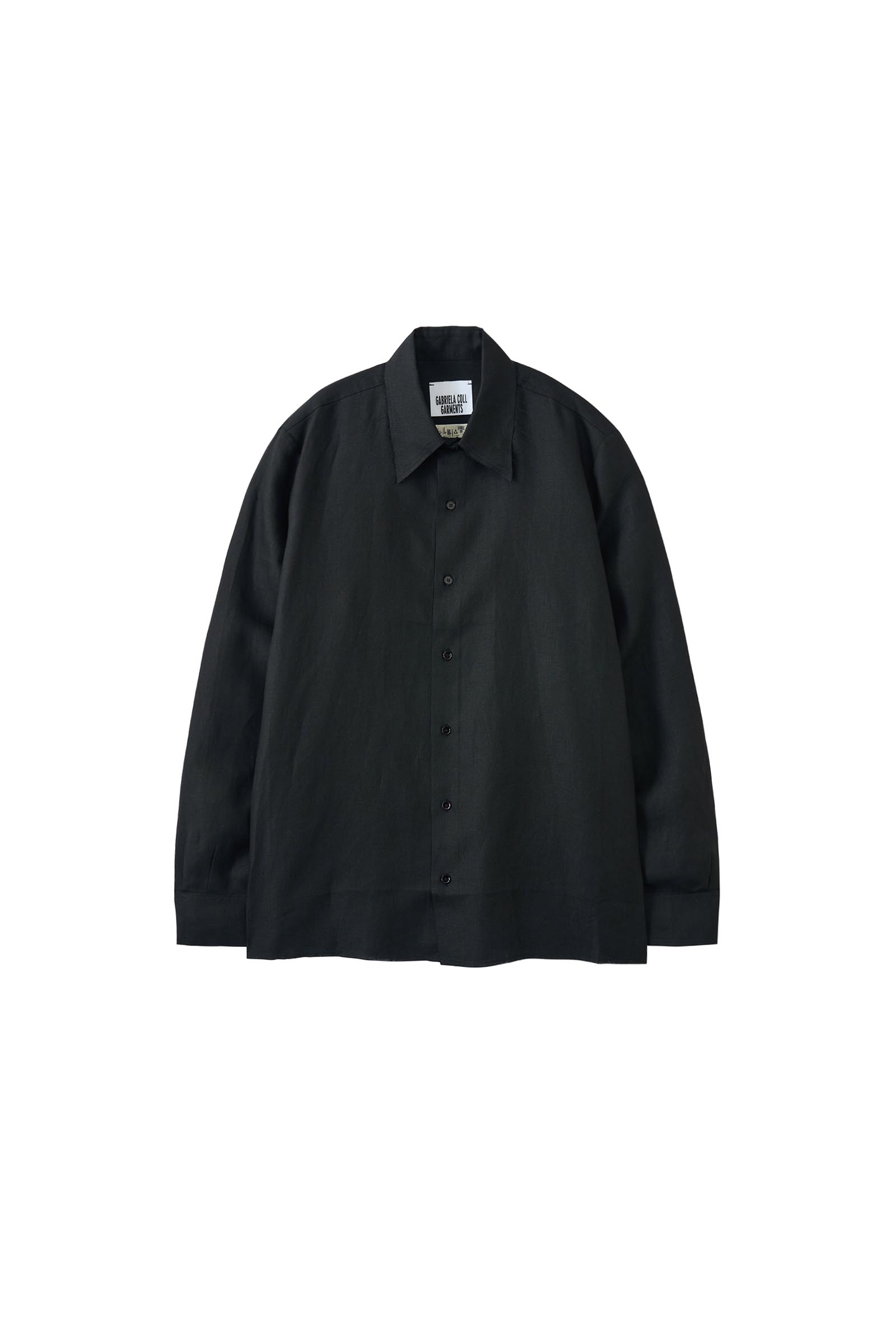 GABRIELA COLL GARMENTS カジュアルシャツ S 黒 【古着】【中古】【送料無料】 GABRIELA COLL GARMENTS / LINEN SHIRT – carol ONLINE STORE
