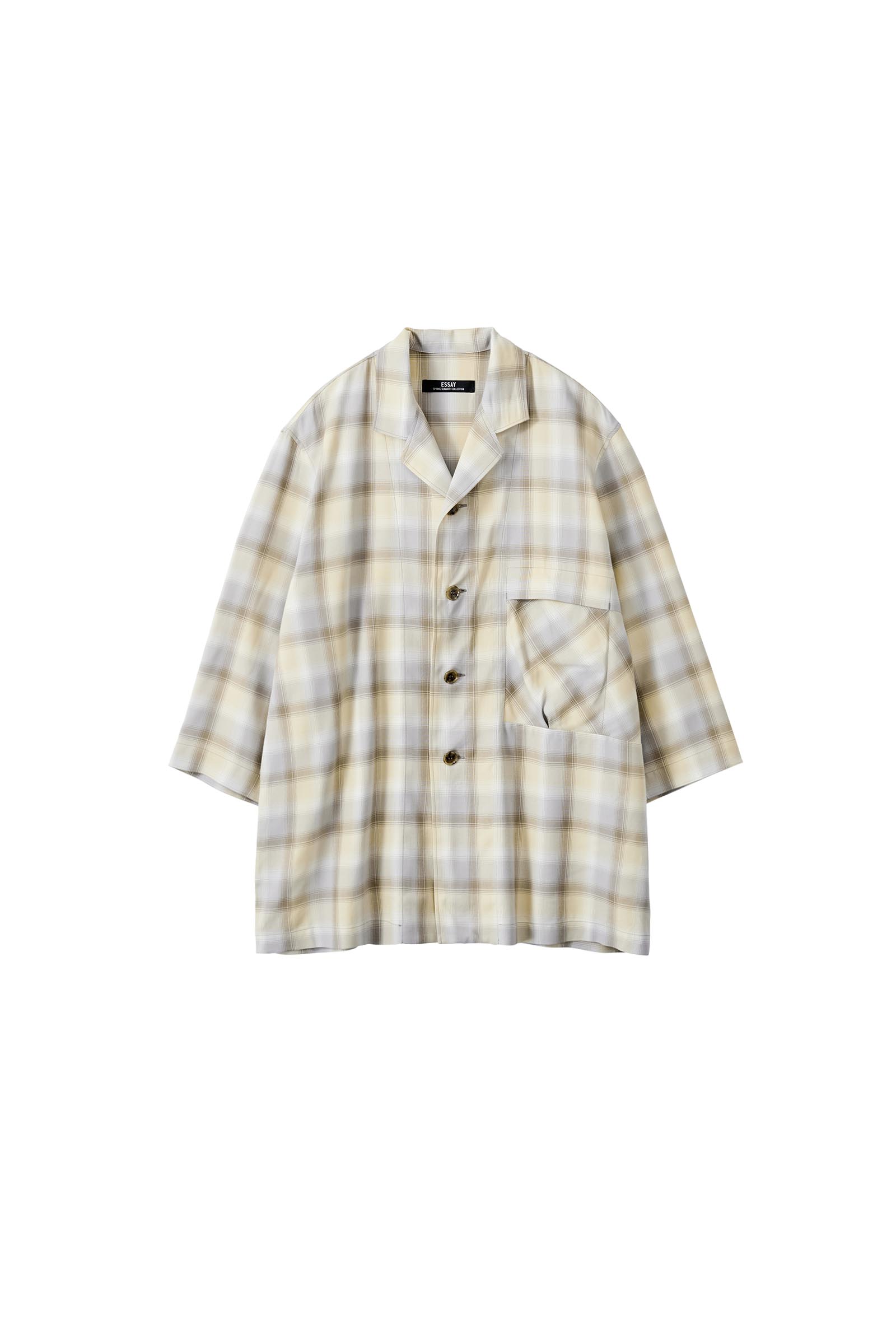 ESSAY / OPEN COLLAR S/S SHIRT – carol ONLINE STORE