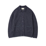 YOKE / MESH KNITTED SHIRT CARDIGAN