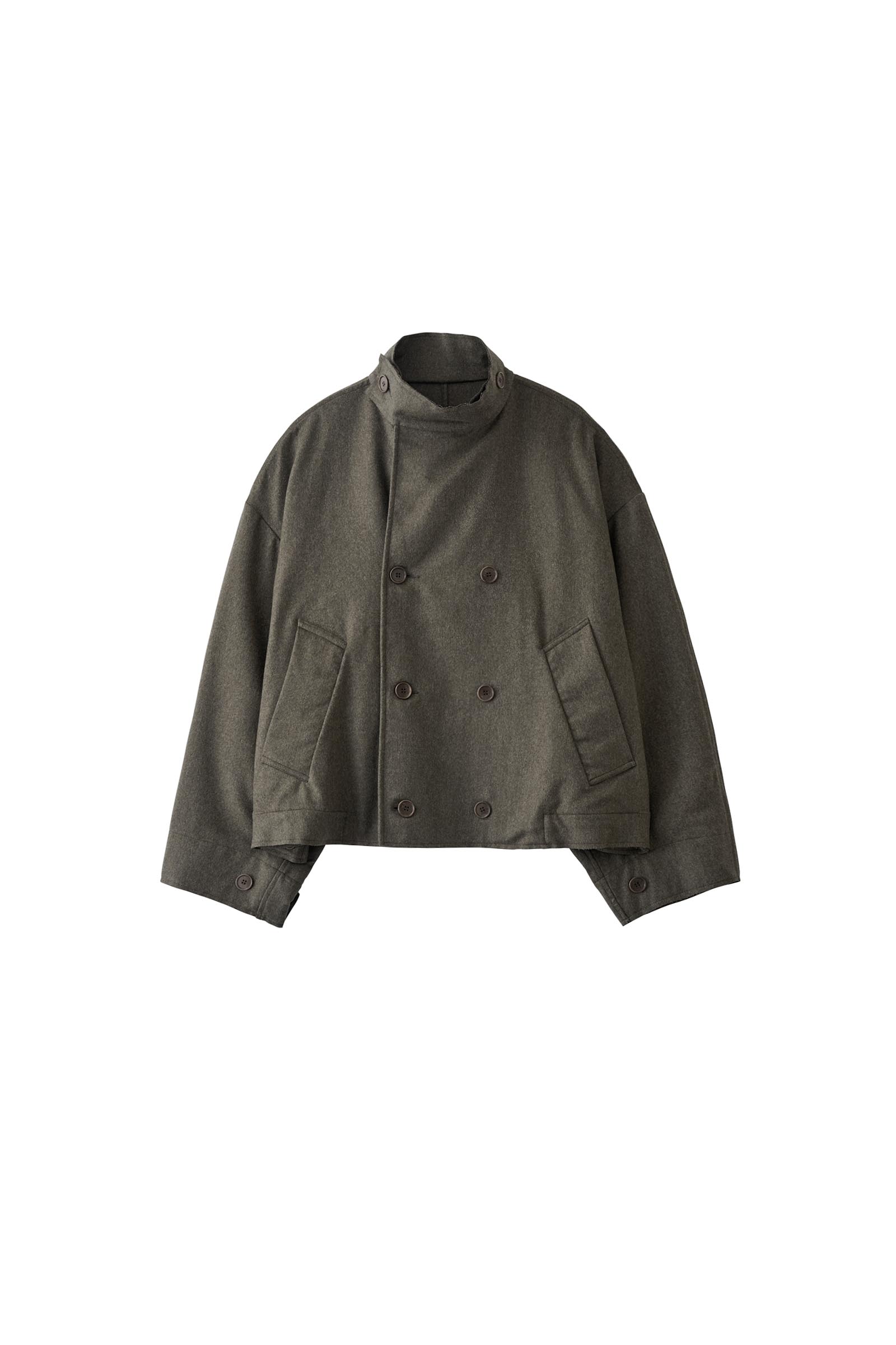 GABRIELA COLL GARMENTS / HEAVY WOOL CROPPED OVERSIZED JACKET