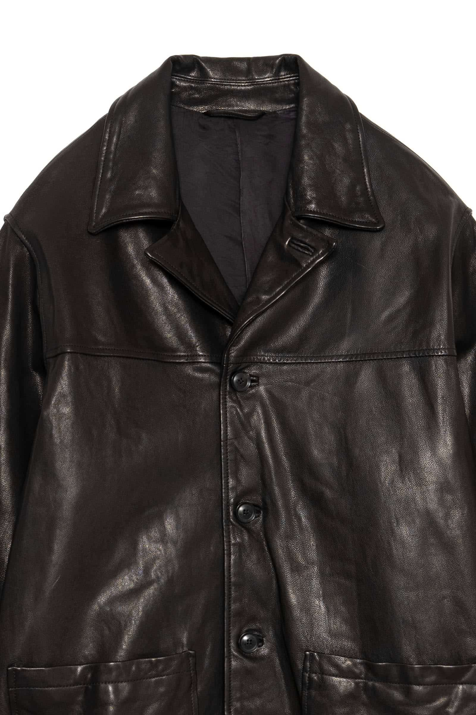 YOKE / GOAT LEATHER CAR COAT – carol ONLINE STORE