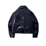 KASSL EDITIONS / Bomber short lacquer navy