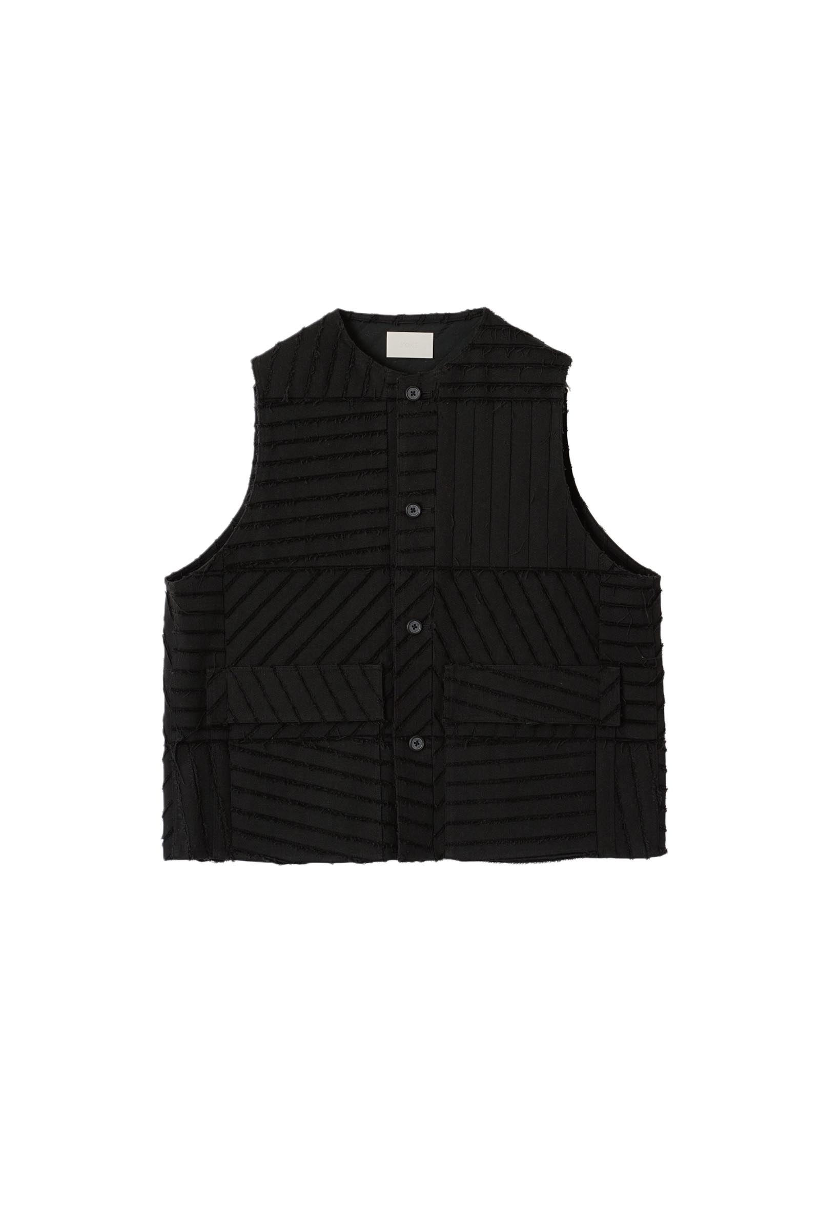 「RUMCHE」Knit Bonding Vest / blackCONT