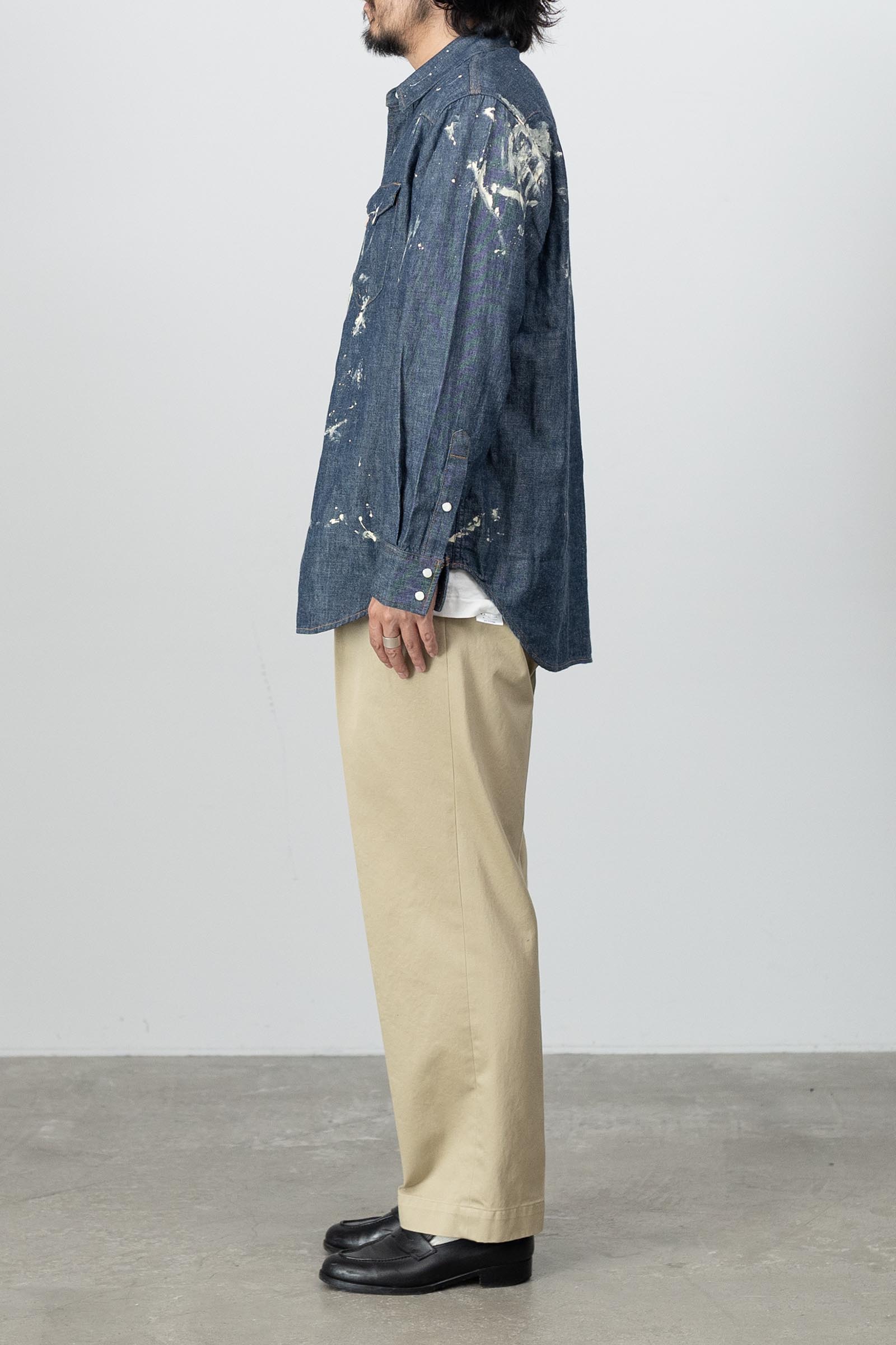 YOKE / PATTERNED REGULAR COLLAR SHIRT