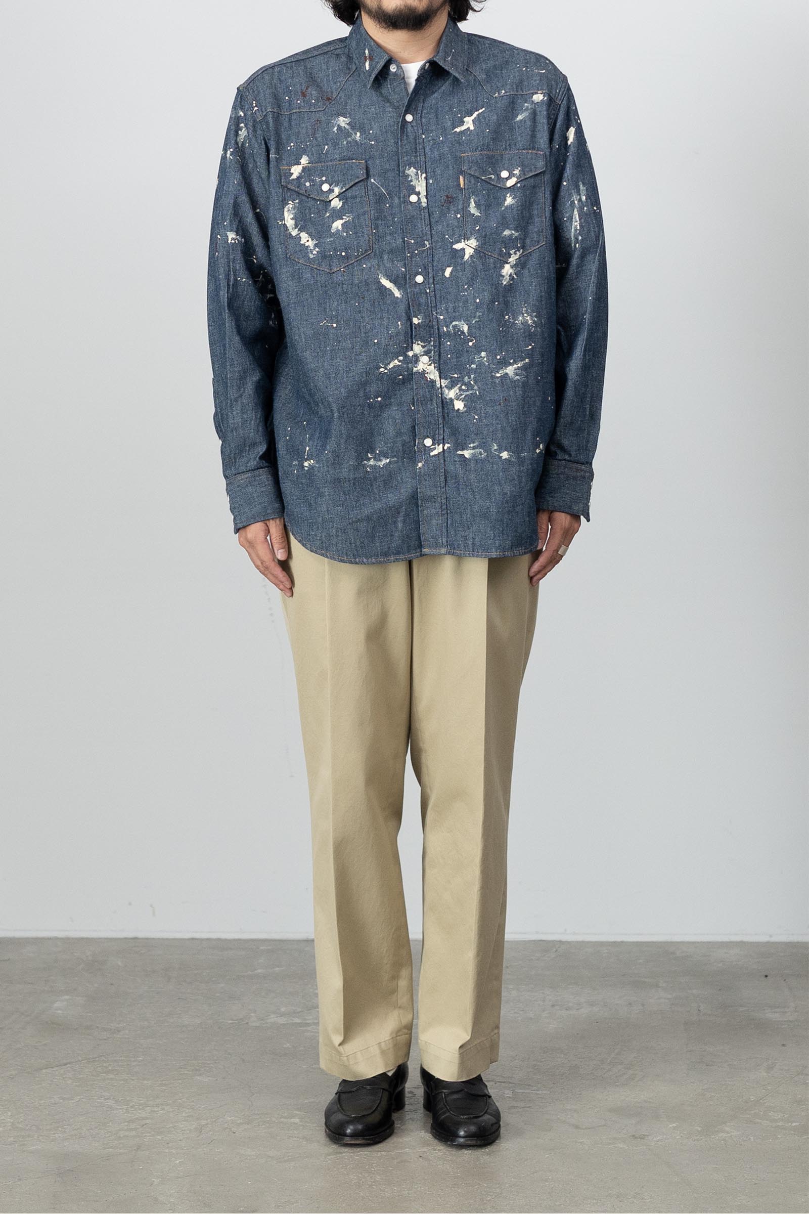 YOKE / PATTERNED REGULAR COLLAR SHIRT