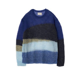 YOKE / MOHAIR INTARSIA SHEER SWEATER