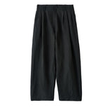 YOKE / Linen Silk Kersey 3pleated Tapered Trousers