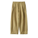 YOKE / Linen Silk Kersey 3pleated Tapered Trousers