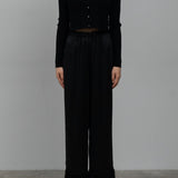 determ; / Back Ribbon Short Cardigan