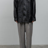 YOKE / CRACKED GOAT LEATHER CAR COAT