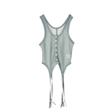 ERiKOKATORi / sheer garter tank top