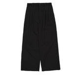 YOKE / Wool Washer Twill 2pleated Wide-leg Easy Trousers