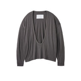 nonnotte / Drape U Pullover with Cuff Sleeve