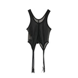 ERiKOKATORi / sheer garter tank top