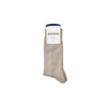 ROTOTO / VERTICAL LINE LINEN COTTON SOCKS