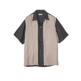 YOKE / COLORBLOCK OPEN COLLAR SHIRT