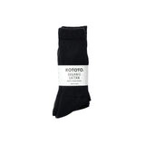 ROTOTO / ORGANIC DAILY 3 PACK CREW SOCKS
