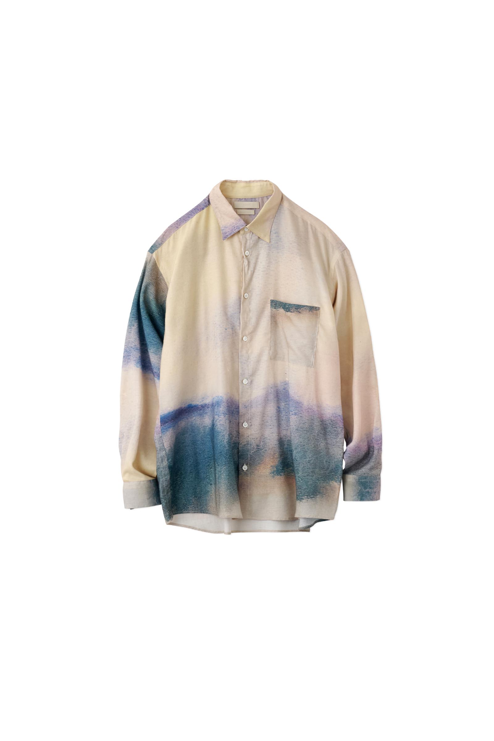 YOKE / LANDSCAPE PRINTED REGULAR COLLAR SHIRT