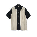 YOKE / COLORBLOCK OPEN COLLAR SHIRT