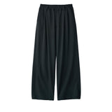 YOKE / Wool Washer Twill 2pleated Wide-leg Easy Trousers