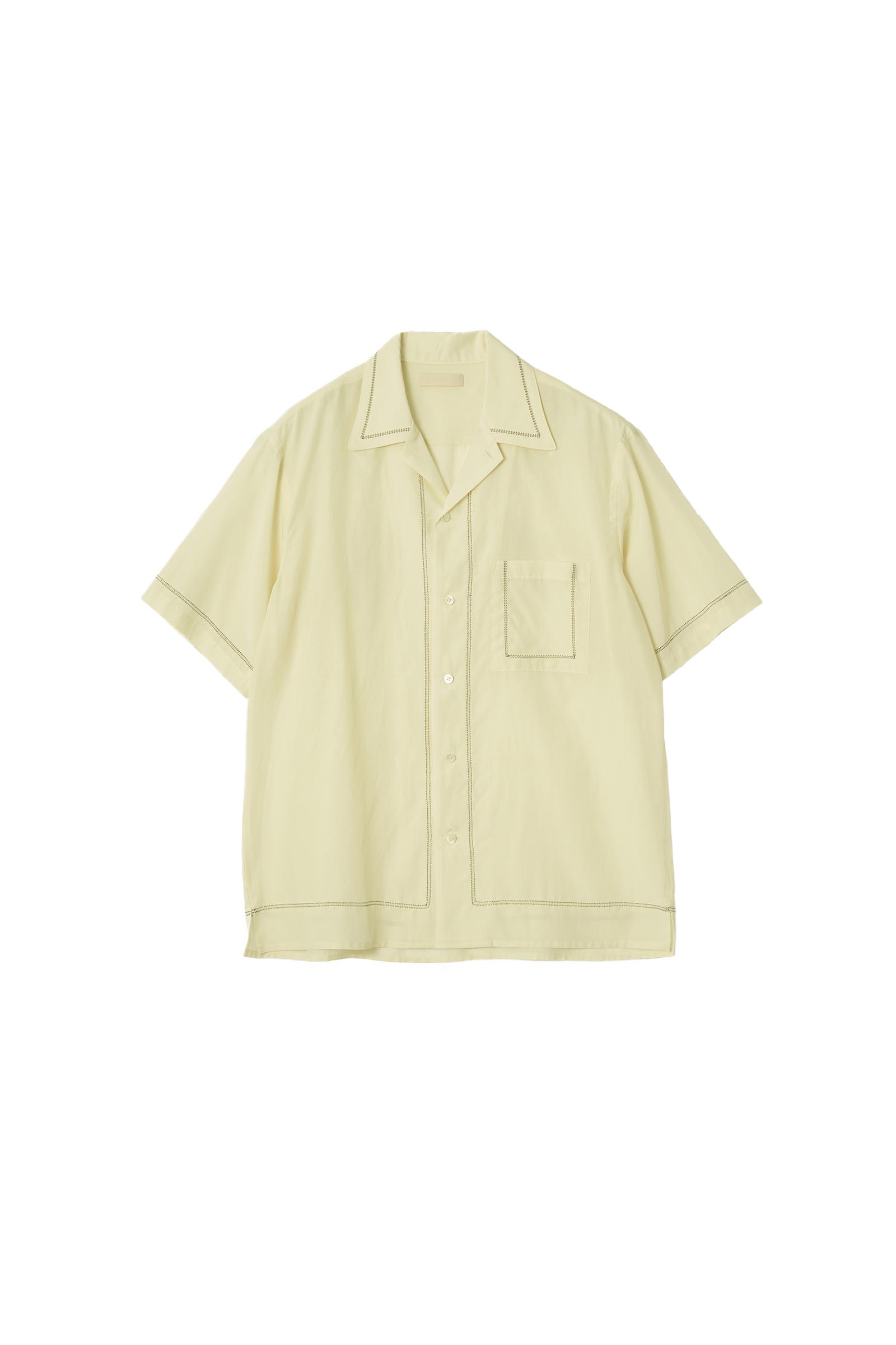YOKE / EMBROIDAREY OPEN COLLAR SHIRT