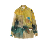 YOKE / LANDSCAPE PRINTED REGULAR COLLAR SHIRT