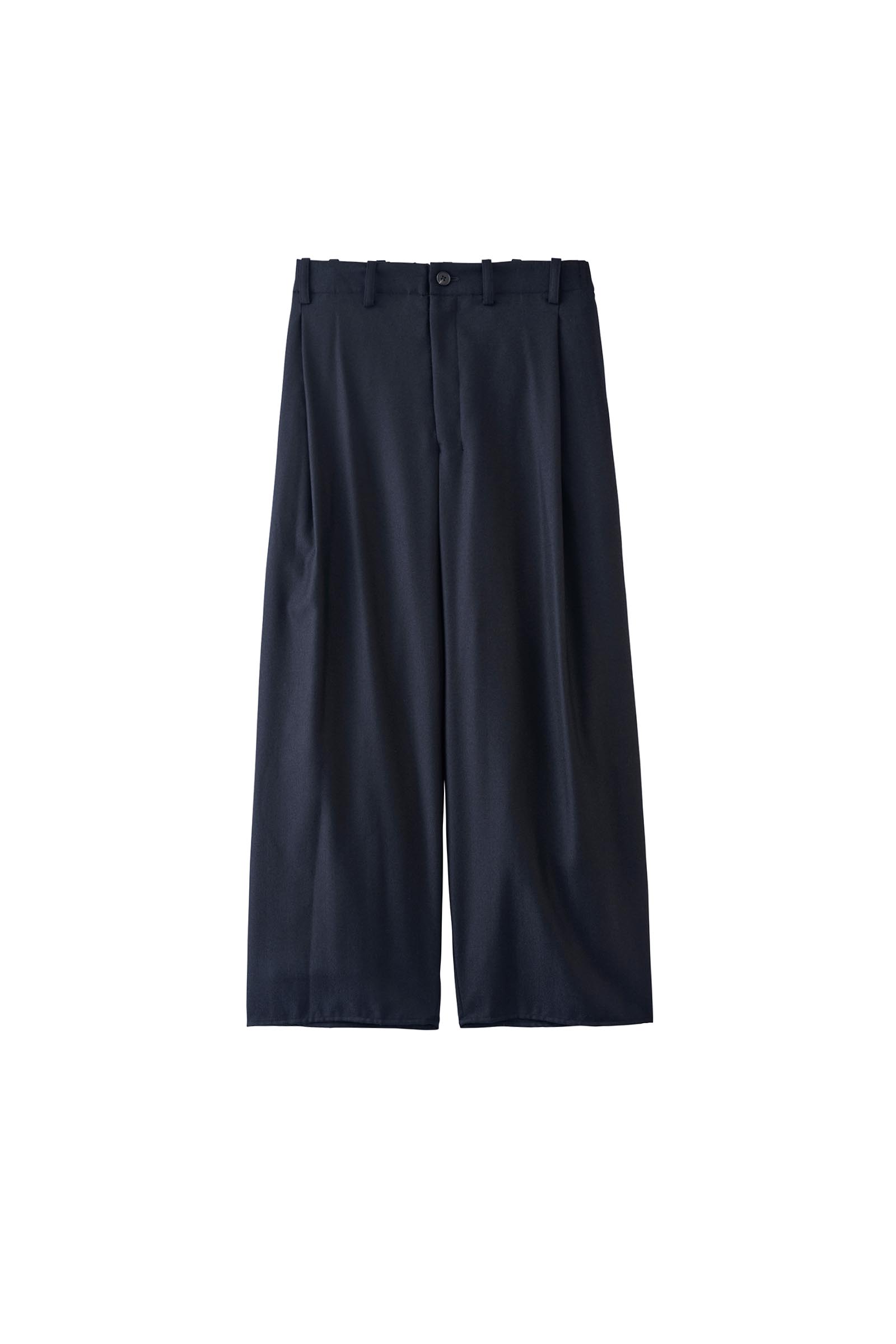 nonnotte /  Draping Crotch Box Pleats One-Tuck Trousers
