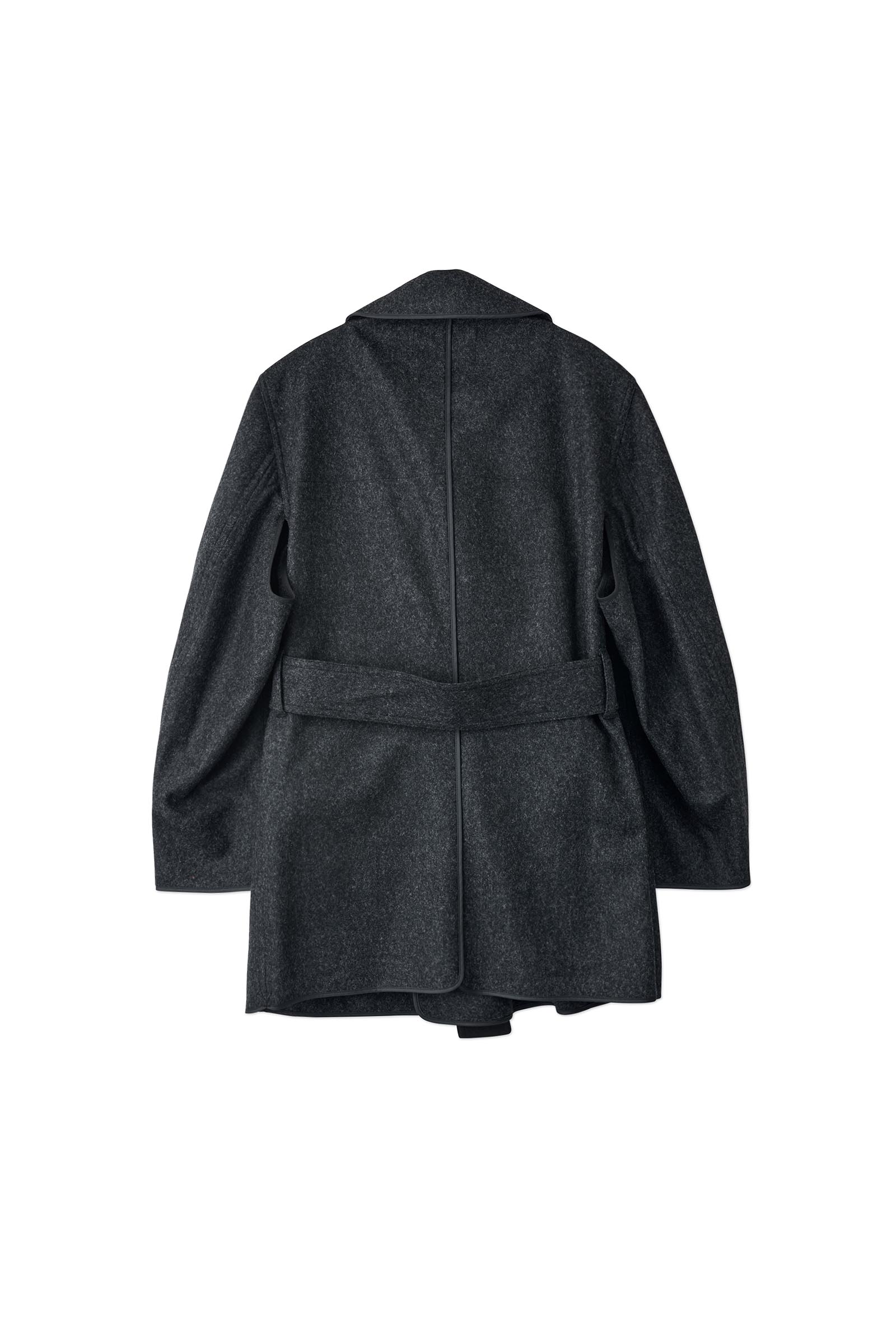 i`m here: / with PIPING : LIGHT MELTON MACKINAW COAT