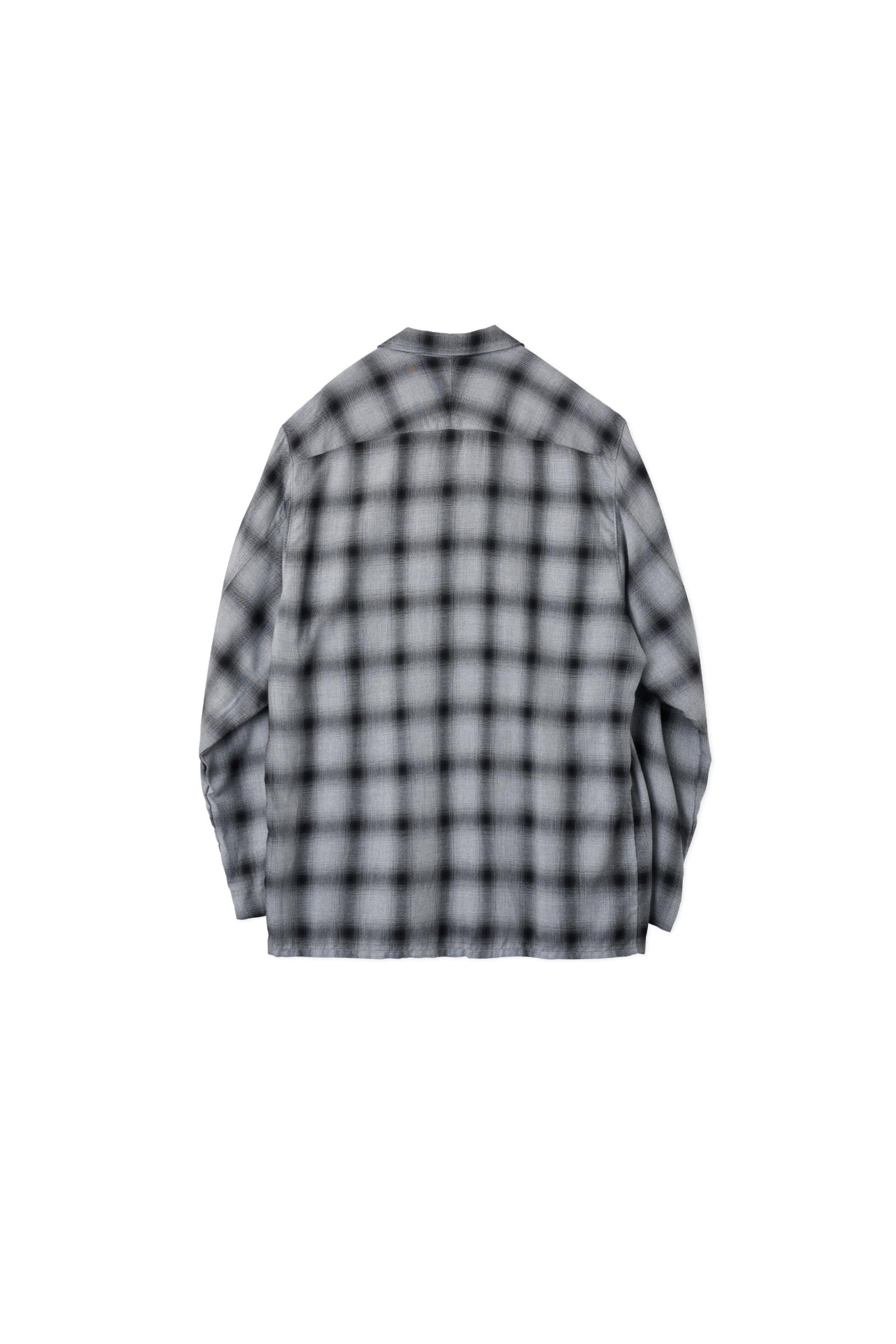 ESSAY / SHADOW CHECK OPEN COLLAR SHIRT