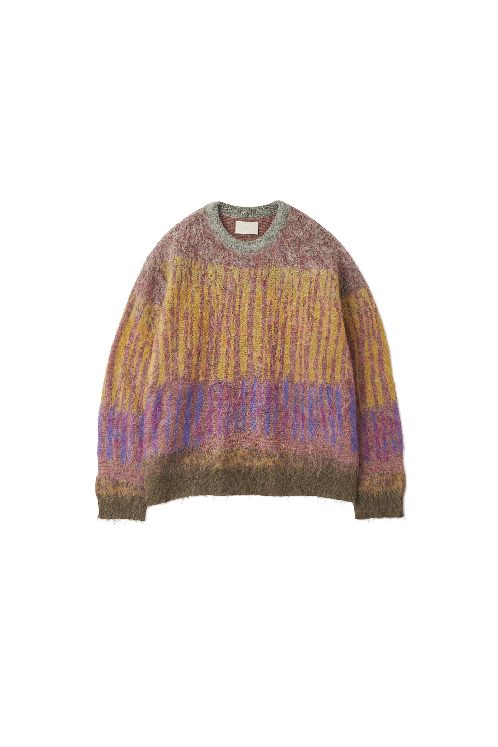 YOKE / TREE JACQARD MOHAIR SWEATER