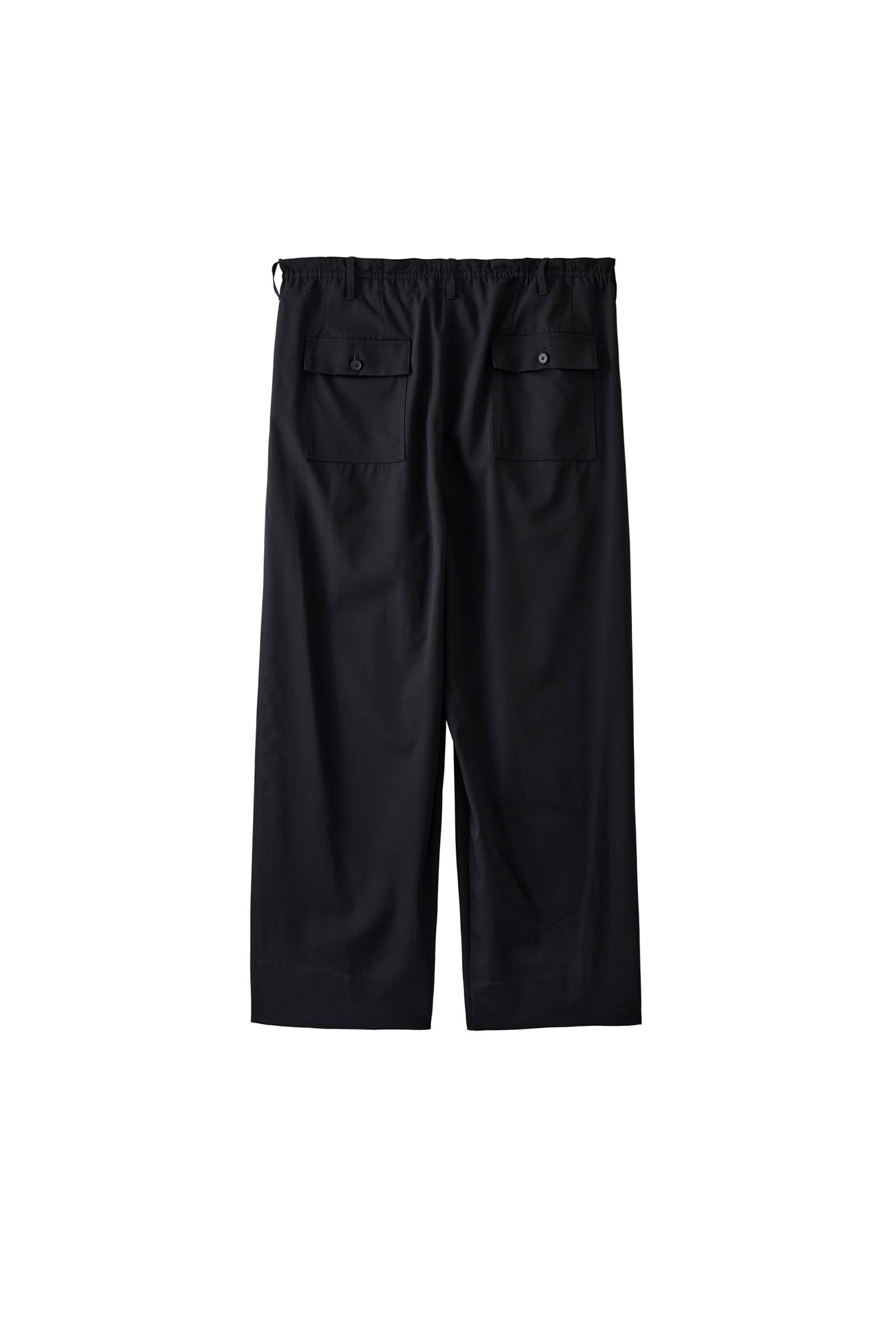 nonnotte / 2-Tuck Draw Cord Wide Trousers