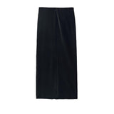 FETICO / WOOL VELOUR PENCIL SKIRT
