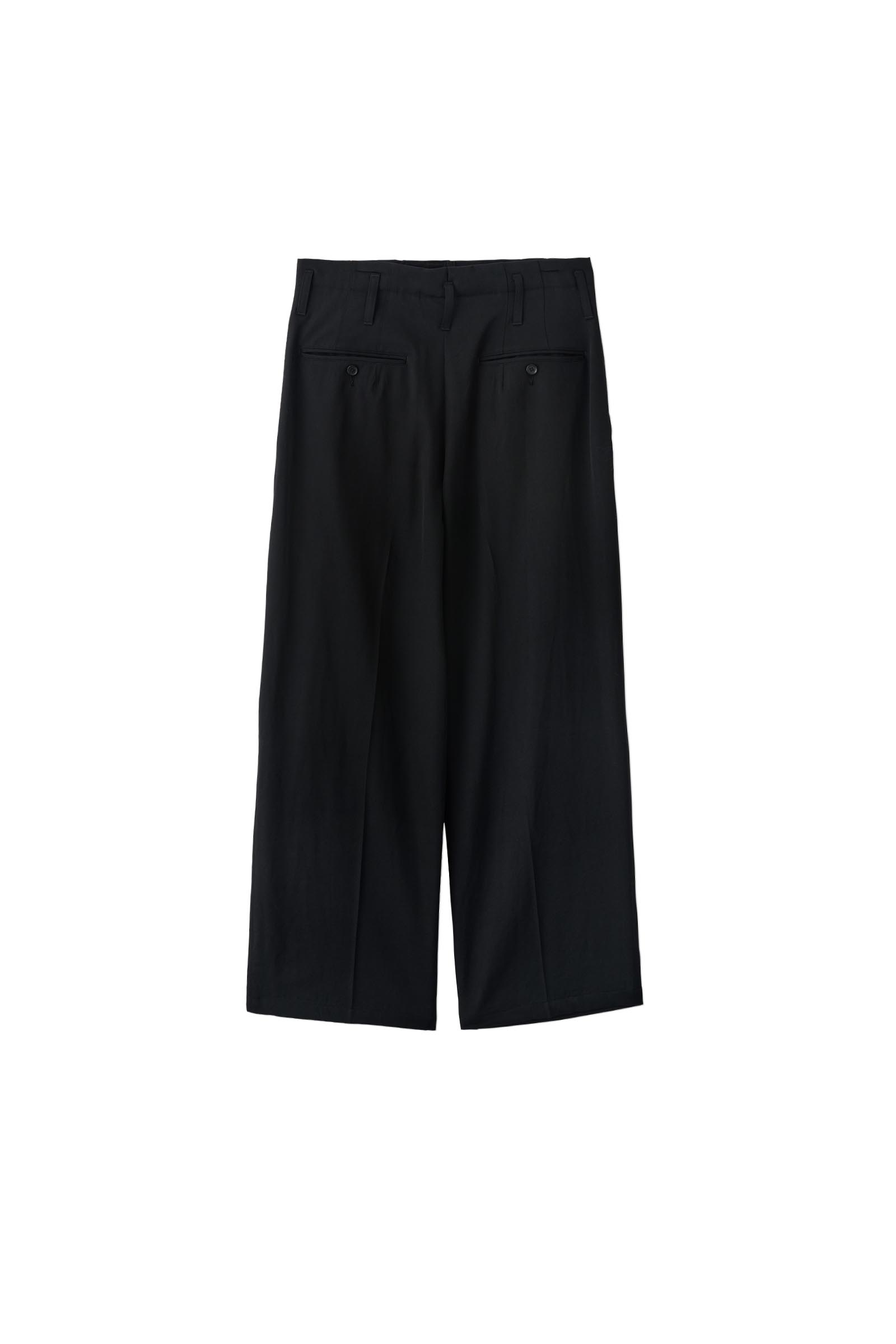 ESSAY / WOOK GABARDINE WIDE STRAIGHT TROUSERS