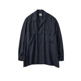 YOKE / Modal Double Pocket Open Collar Shirt