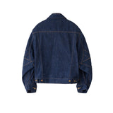 I’m here: / " TWIST " SLEEVE DENIM JACKET :