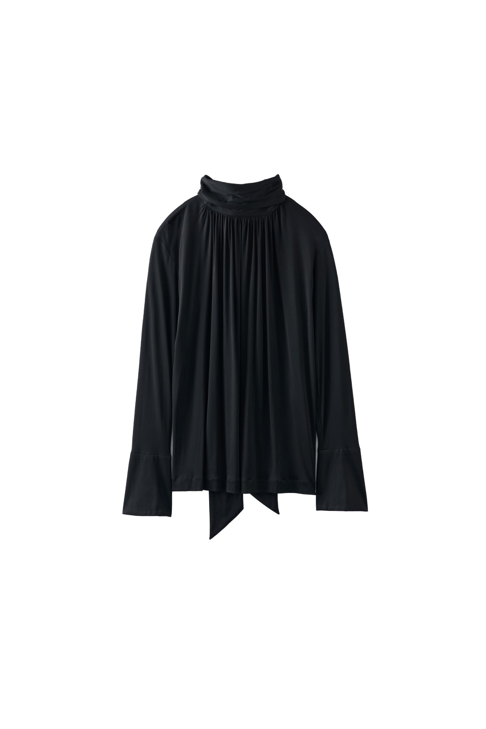 FETICO / SATIN JERSEY TIE-NECK BLOUSE – carol ONLINE STORE