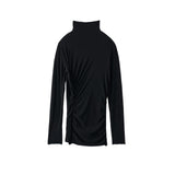 FETICO / SHEER JERSEY ASYMMETRIC GATHERED TOP