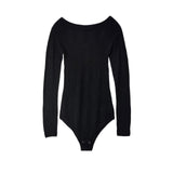 FETICO / Rose pattern lace-knit bodysuit